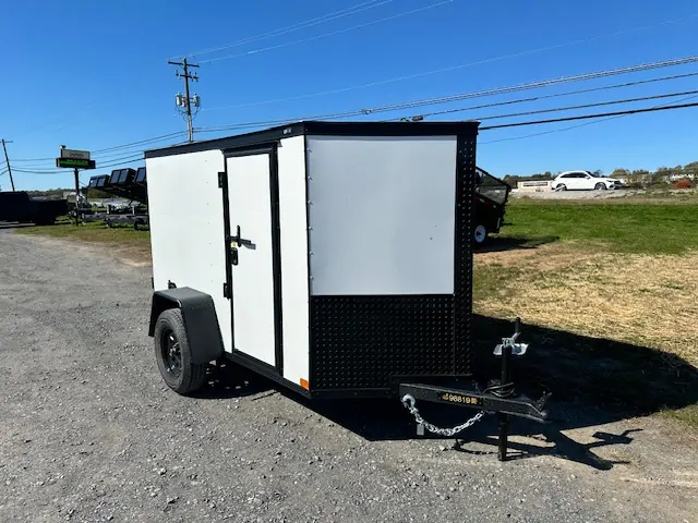 Covered Wagon 5 x 8 Enclosed Cargo Trailer Black Trim