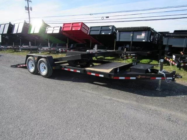 BWise 7 x 22 Low Profile Split Tilt Equipment Trailer Gravity Tilt
