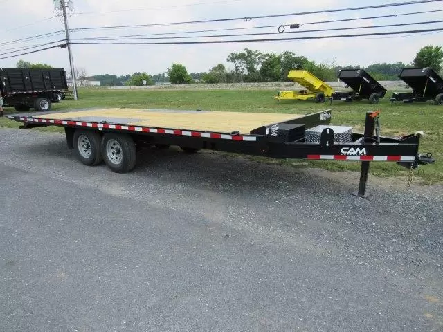 CAM Superline 8 x 22 Deckover Equipment Trailer Power Tilt